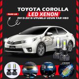 Toyota Corolla 2013-2018 Uzun Far Uyumlu Şimşek Etkili Led Xenon Pro Series Hb3