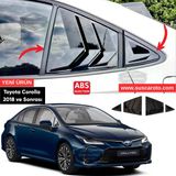 Toyota Corolla 2018 Sonrası E210 Uyumlu Kelebek Cam Izgarası Kelebek Cam Vizörü İthal Havalandırma Sağ Sol Takım Parlak Siyah 1.Sınıf