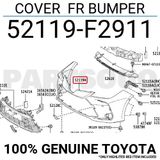 Toyota Corolla 2019-2024 Tampon Ön Izgaralı Komple (Oem No: 52119-F2911)
