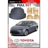 Toyota Corolla 2020 Model 4d Bagaj ve Pro Serisi Havuzlu Bej Paspas Takımı - Siyah