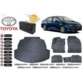 Toyota Corolla 2021 Model Bagaj Havuzu+4d Araca Özel Havuzlu Paspas Takımıı Rice - Siyah
