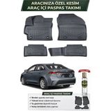 Toyota Corolla 2026 Model Aracınıza Özel Üretim Esnek Kauçuk Paspas Takımı + Hediyeli - Siyah