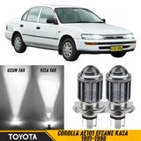 Toyota Corolla Ae101 Efsane Kasa 1991-1998 Uyumlu Mercekli Far Ampulü Led Xenon Beyaz Renk Far Şimşek Etkili Csp Led Lamba Uzun Kısa 2 Adet Takım