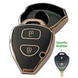 Toyota Corolla Auris Rav4 Hilux Uyumlu Kumanda Anahtar Kılıfı Oto Anahtarlık 2 Tuşlu