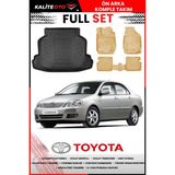 Toyota Corolla C Sedan 2004 Model 4d Bagaj ve Pro Serisi Havuzlu Bej Paspas Takımı - Siyah