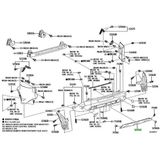 Toyota Corolla- Cross- 2022-2024 Arka Tampon Bandı Orta Siyah (Tyg) (Oem No:5215116903)