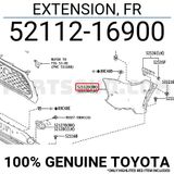 Toyota Corolla- Cross- 2022-2024 Ön Tampon Sağ Dodik Delikli Astarlı/Siyah (Tyg) (Oem No:5211216900