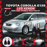 Toyota Corolla E120 2004-2006 Kısa Far Uyumlu Şimşek Etkili Led Xenon Light Series H7