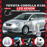 Toyota Corolla E120 2004-2006 Kısa Far Uyumlu Şimşek Etkili Led Xenon Performance Series H7