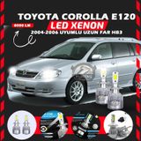 Toyota Corolla E120 2004-2006 Uzun Far Uyumlu Şimşek Etkili Led Xenon Performance Series Hb3