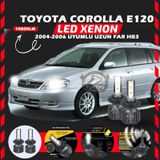 Toyota Corolla E120 2004-2006 Uzun Far Uyumlu Şimşek Etkili Led Xenon Premium Series Hb3