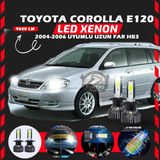 Toyota Corolla E120 2004-2006 Uzun Far Uyumlu Şimşek Etkili Led Xenon Pro Series Hb3