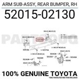 Toyota Corolla- E150- 07/13; Arka Tampon Demiri Bağlantı Ayağı Sağ (Metal) (Oem No: 52015-02130)