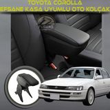 Toyota Corolla Efsane Kasa Uyumlu Kol Dayama ve Kolçak Sürgülü Bardaklıklı Ayarlanabilir Siyah Deri - Bej