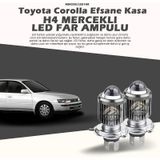 Toyota Corolla Efsane Kasa Uyumlu Mercek Led Xenon Şimşek Etkili Çift Renk