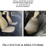 Toyota Corolla Eski Lüx Oto Koltuk Minderi Ön Arka Oturak 3'lü Set Bumerang Serisi BEJ