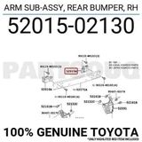 Toyota Corolla- Nde180- 13/18; Arka Tampon Demiri Bağlantı Ayağı Sağ (Metal) (Oem No: 52015-02130)