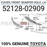Toyota Corolla Ön Tampon Çeki Demir Kapağı Sol 2008- (Oem No: 5212802909)