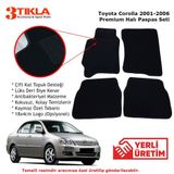 Toyota Corolla Sedan 2002-2007 Halı Paspas Siyah