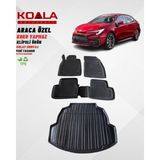 Toyota Corolla Sedan 2019-2025 Araca Özel Havuzlu Paspas ve Bagaj Havuzu - Siyah