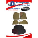 Toyota Corolla Sedan 2019+ Hybrid Bej Paspas ve Bagaj Havuzu