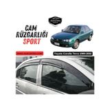 Toyota Corolla Terra 1999-2002 Uyumlu Mugen Cam Rüzgarlığı Seti Piano Black 4'lü İthal Parlak Siyah 00 Şüscaroto Aksesuar