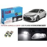 Toyota Corolla Uyumlu 2018 Sonrası Led Plaka Aydınlatma Ampul Seti Femex Parlak Beyaz