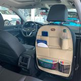 Toyota Hilux Araç İçi Deri Koltuk Arkası Organizer Düzenleyici Koruyucu Bej