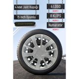 Toyota Jant Kapağı Seti 4 Adet 15" Inç Gri ( Corolla Yaris Auris Avensis Carina Hilux ) G049 - 15 inç