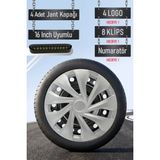 Toyota Jant Kapağı Seti 4 Adet 16" Inç Gri ( Corolla Yaris Auris Avensis Carina Hilux ) G073 - 16 inç