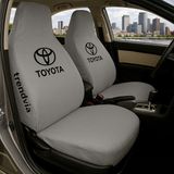 Toyota Ön ve Arka Oto Koltuk Kılıfı Penye Servis Kılıfı Seti - Gri