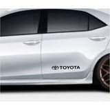 Toyota Yan Kapı Çıta Altı Düz Yazısı Logo Hediyeli 2 Adet Set