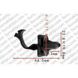 Toyota,Nissan Tampon,Ön Cam Iç Direk Klipsi 6221733031 (1 Adet)