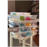 Toys Box 5’li Oyuncak Kutusu Minik Parça Hobi Kutu seti 4 1 Masa Üstü Organizer