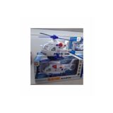 TOYSA TOYS Polis Helikopteri Işıklı Sesli Pilli Çarp Dön Oyuncak Helikopter 23 Cm