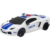 Toysan 1:12 Sürtmeli Polis Arabası Beyaz Renkli Çocuklar İçin Eğlenceli Oyuncak Araç