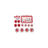 Toysan Metal Çay Seti 966-D16 Kutulu 15 Parça 3+ - Koyu Kırmızı