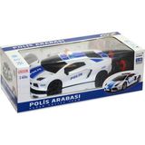 Toysan Oyuncak Toy-08 Toysan, 1:16 Kumandalı Şarjlı Polis Arabası 24 cm - Renkli