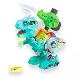 Toysan Projeksiyonlu Su Püskürten Sesli Işıklı Yürüyen Dinozor 927-Yeşil