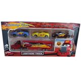 Toysan Tır Seti 4'lü Metal Arabalı SPR-50-Siyah-Mavi-Sarı
