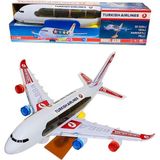 Toysandmore Türk Hava Yolları Sesli Işıklı Hareketli Uçak Oyuncak 38 cm