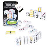 Toysery Renkli Noktalı Çift 6 Domino Seti 28 Parça Set Beyaz Domino Kalay Kılıflı Eğitici Oyun Seti