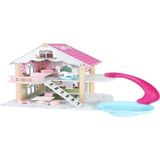 Toysilla Ahşap Kaydıraklı Oyun Evi - Kız Çocukları Için Eğitici Ve Eğlenceli Set, Oyuncak T2013