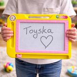 Toyska Eğitici Yaz Sil Manyetik Çizim Tahtası-Sarı