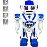 Toyska Işıklı ve Müzikli Disk Atan Interaktif Uzay Savaşçısı Pilli Oyuncak Robot - Mavi