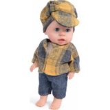 Toyska Masal Anlatan Et Bebek – Şapkalı Erkek Bebek Oyuncak 35 cm - Sarı Kıyafet