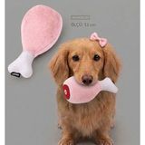 toysme tanıtıma özel pelüş köpek oyuncağı- hışırtı sesli -ısırmaya dayanıklı evcil hayvan oyuncağı - Pembe