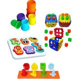 Toysnet 4lü Eğitici Geliştirici Oyuncak Seti Sevimli Hayvanlar Bultak ile Geometrik Şekiller