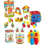 Toysnet Bultak Bowling Sallanan Halkalar 62 Parça Blok Eğitici Zeka Geliştirici Eğitici Set Oyuncak