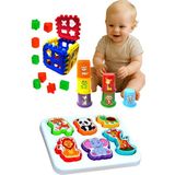 Toysnet Eğitici Set Silindir Kule + Bultak Puzzle + Sevimli Hayvanlar Bultak